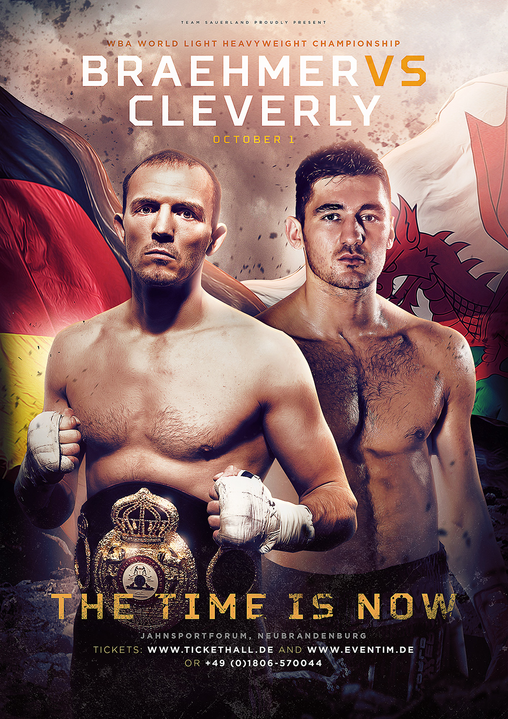 poster for the time is now - nathan cleverly vs juergen braehmer