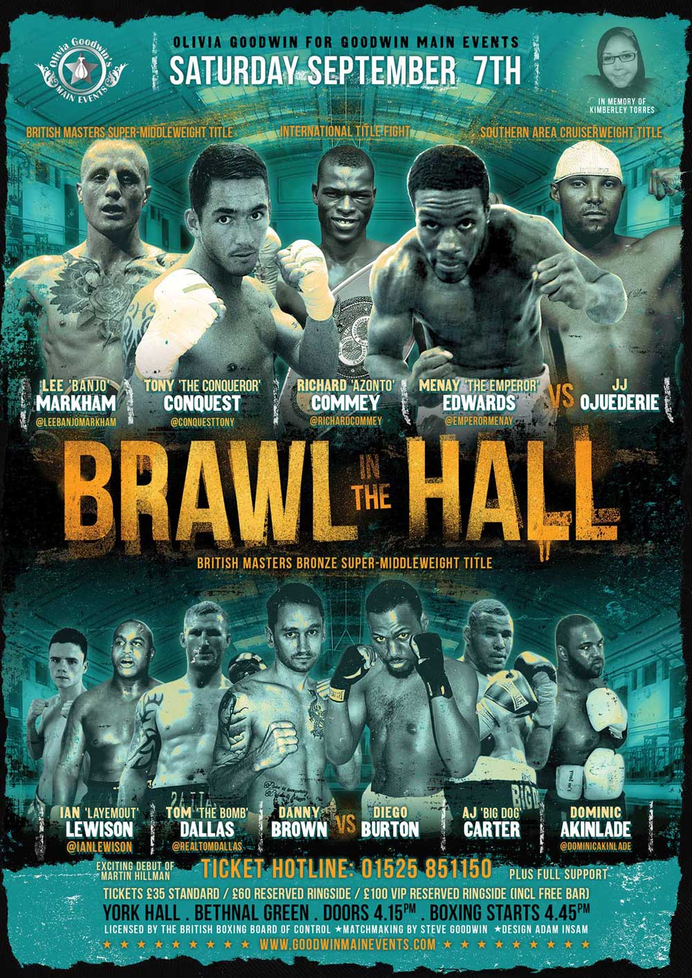 Brawl in the hall boxing poster design