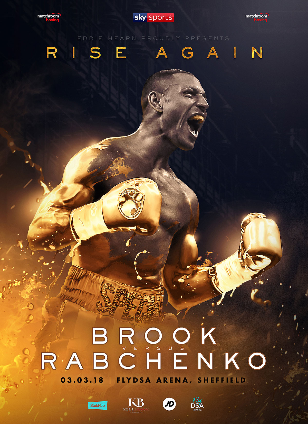 poster for 'Rise Again' Kell Brook vs W	Siarhei Rabchanka