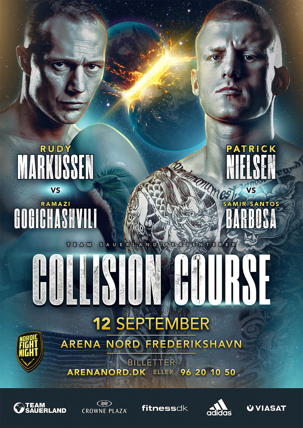 collision course boxing poster design