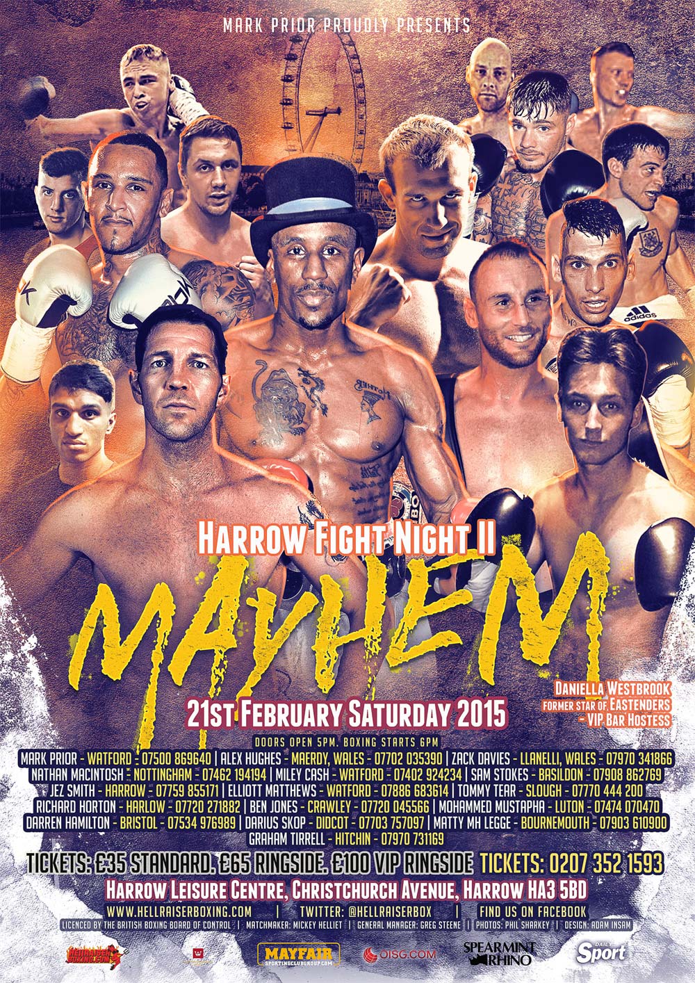 Mayhem harrow boxing poster