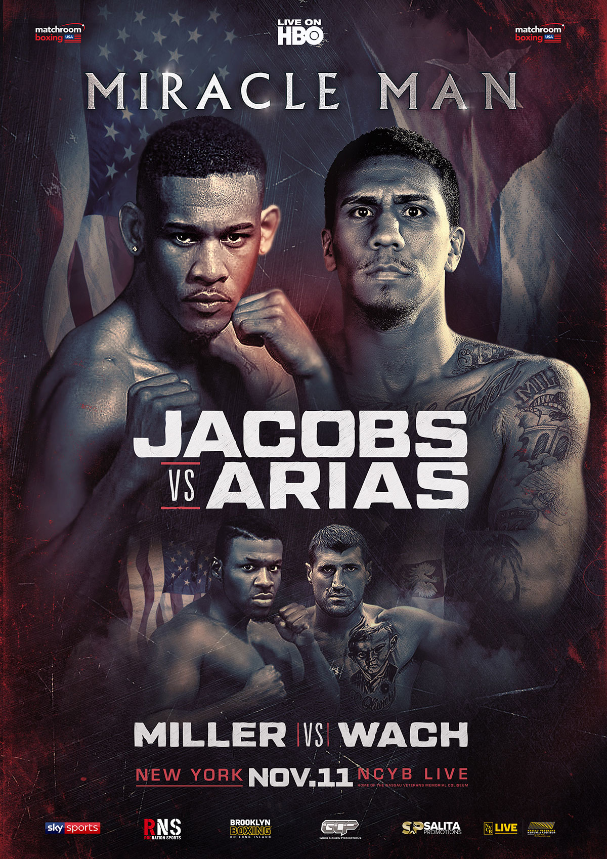 poster for Brooklyn's Daniel Jacobs fight against Luis Arias in New York