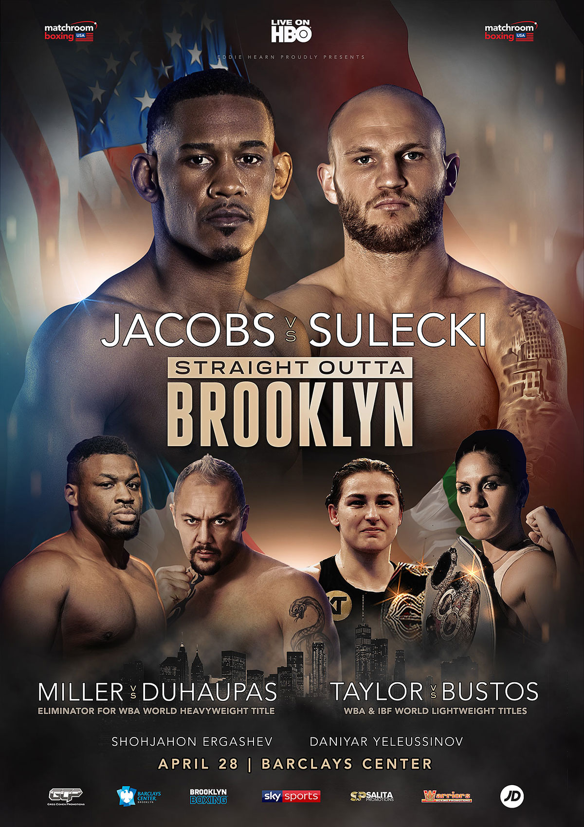 fight artwork for Jacobs vs Sulecki in Brooklyn, NY