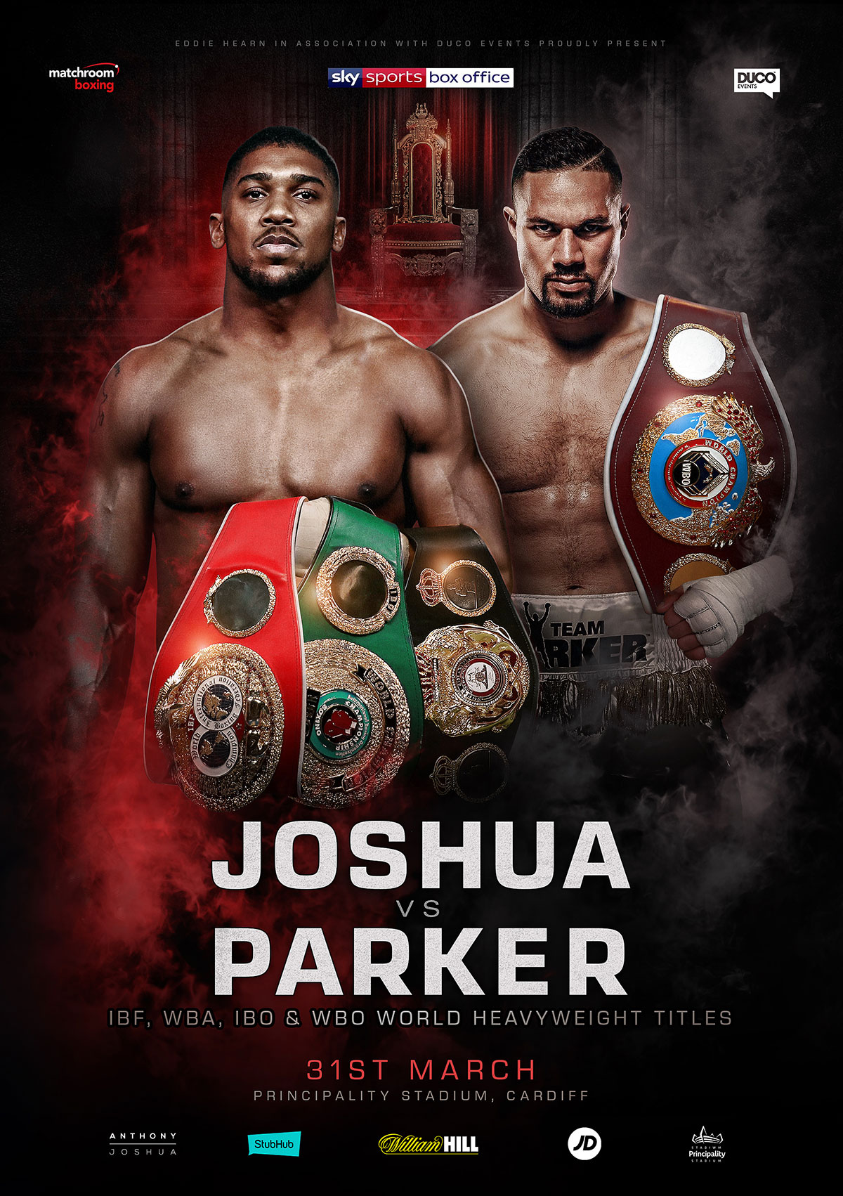 poster Joshua vs Parker 'the Road to Unification'