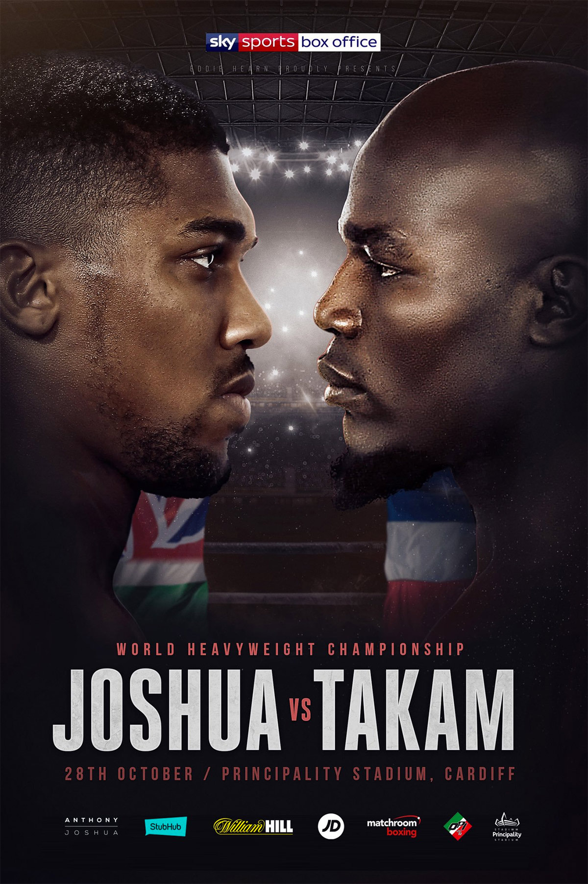 poster for anthony joshua vs carlos takam