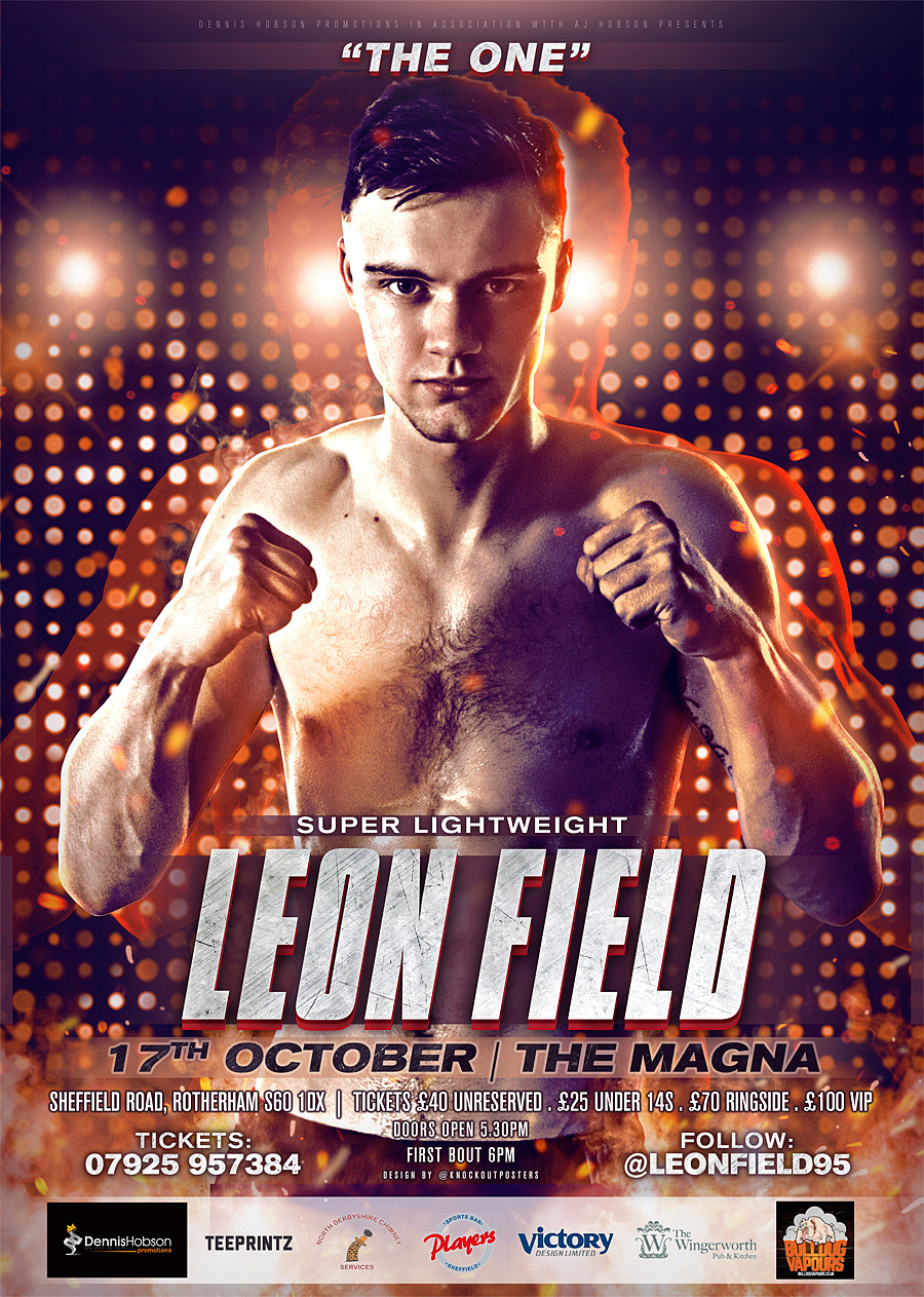 sheffield leon field boxing poster design