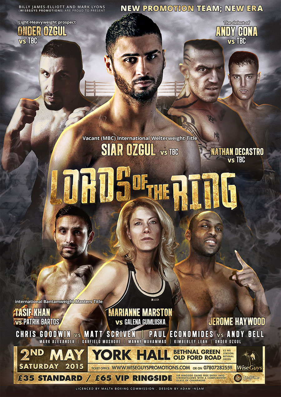 boxing poster for lords of the ring