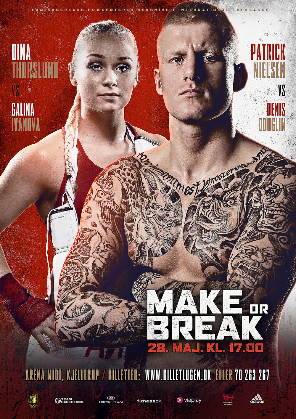 danish fighter patrick nielsen and dina thorslund fight poster