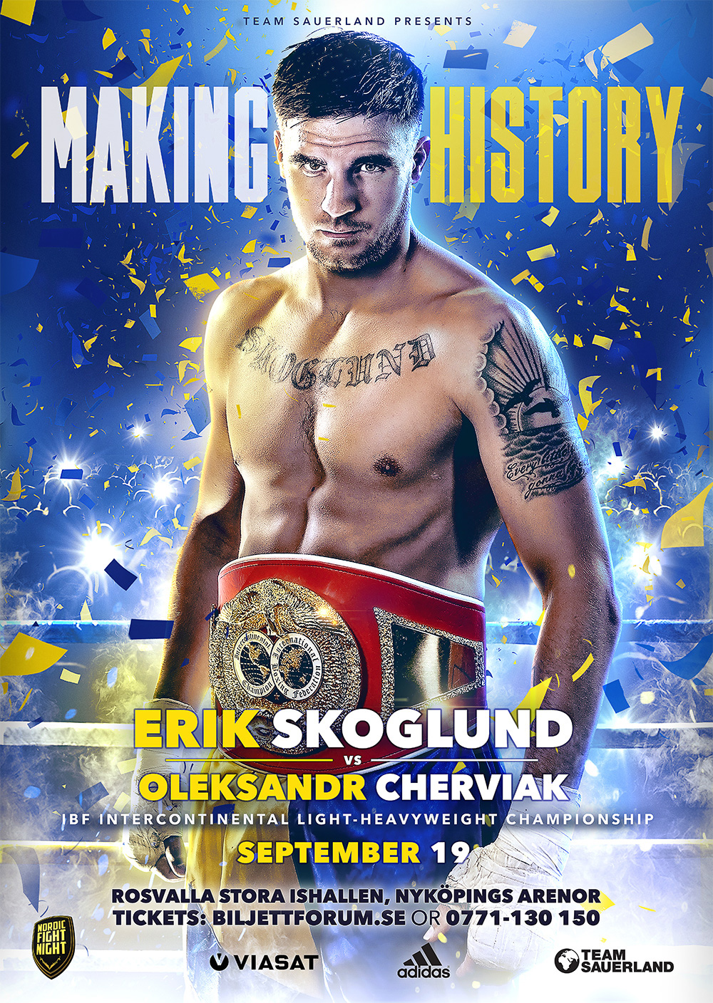 making history boxing poster design