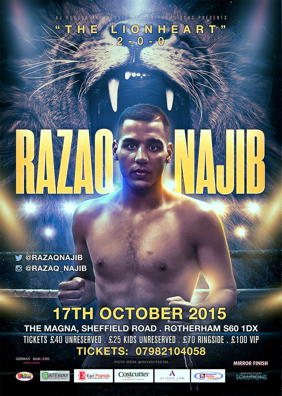 sheffield razaq boxing poster design