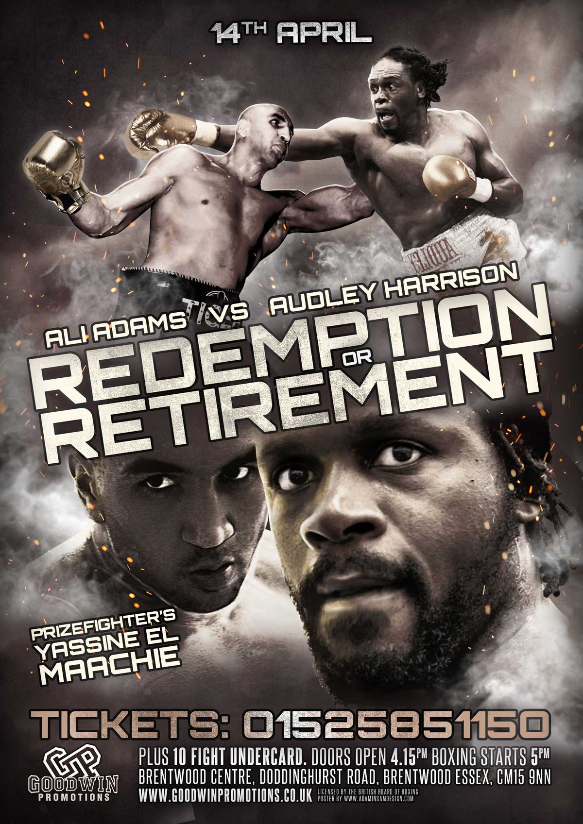 redemption boxing poster design