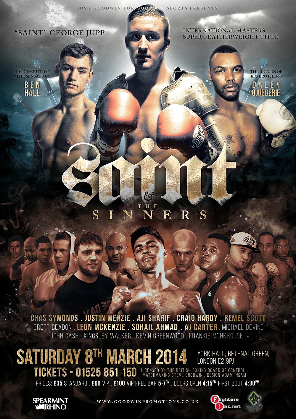 Saint boxing poster design