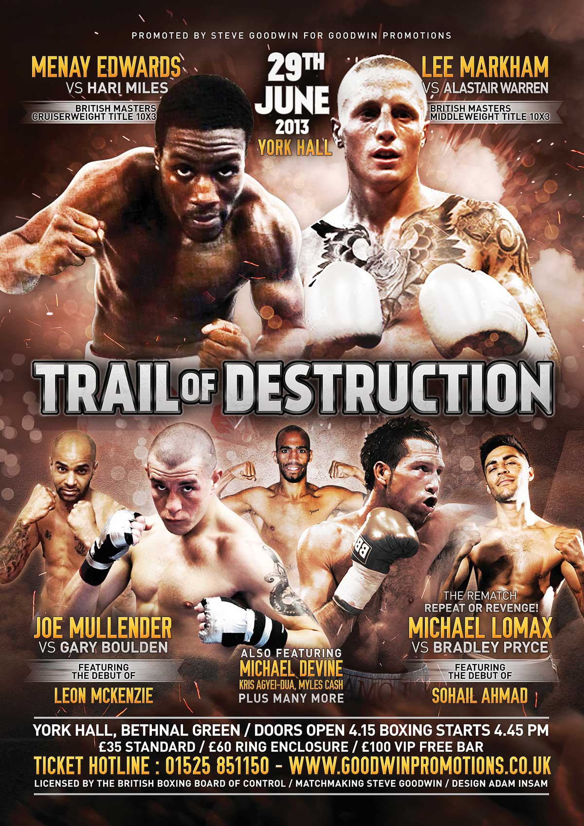 trail boxing poster design