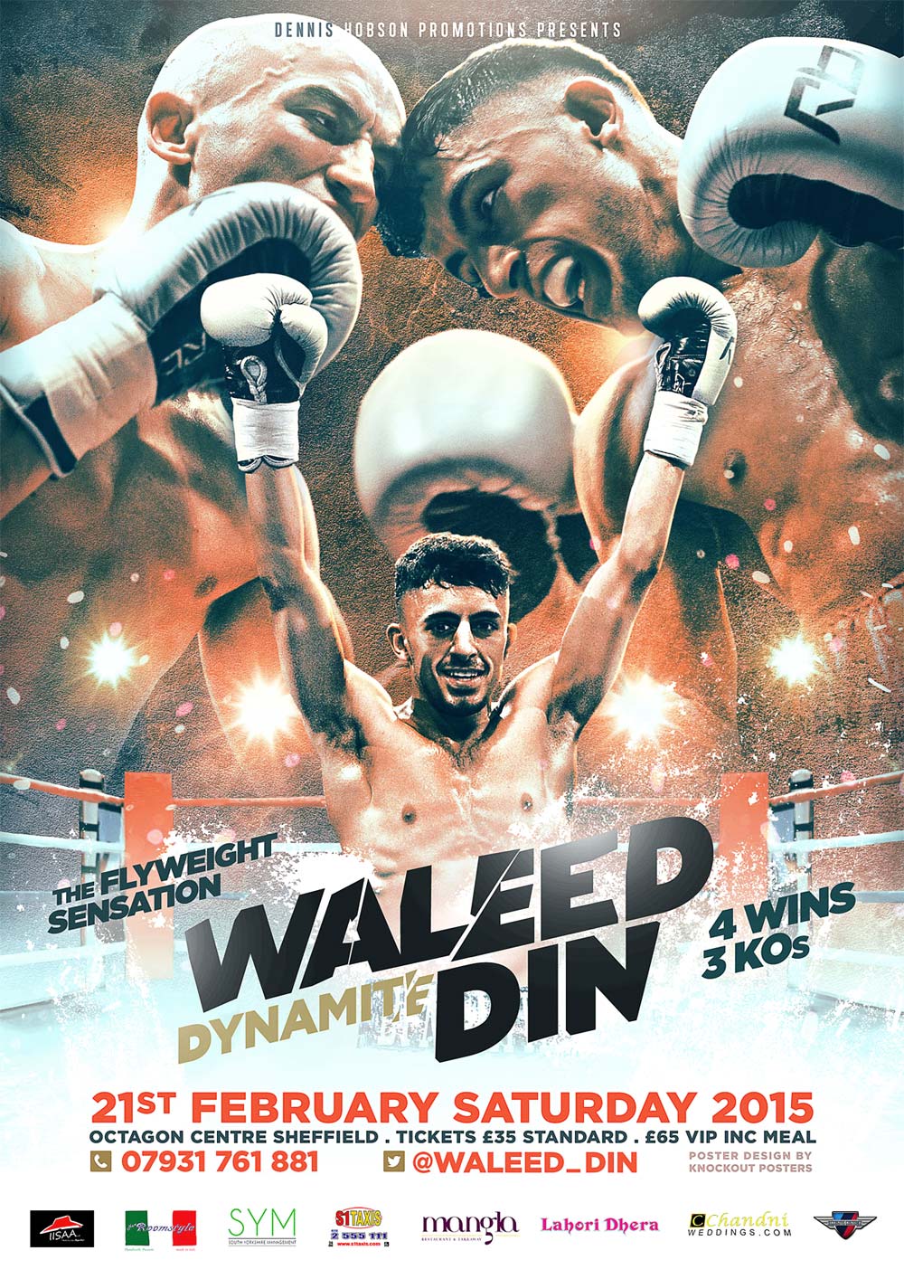 Waleed din 4th profesional fight